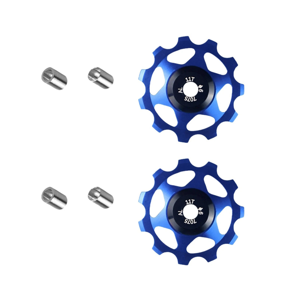 2Pcs Blue Bicycle Derailleur Pulley Wheel Kit 11T Ceramic Bearing Bike Parts