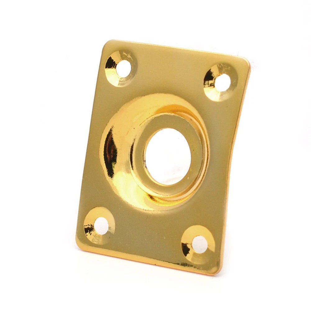 2Pcs Guitar Output Metal Jack Plate Square With Screws For Electric Bass Guitar;