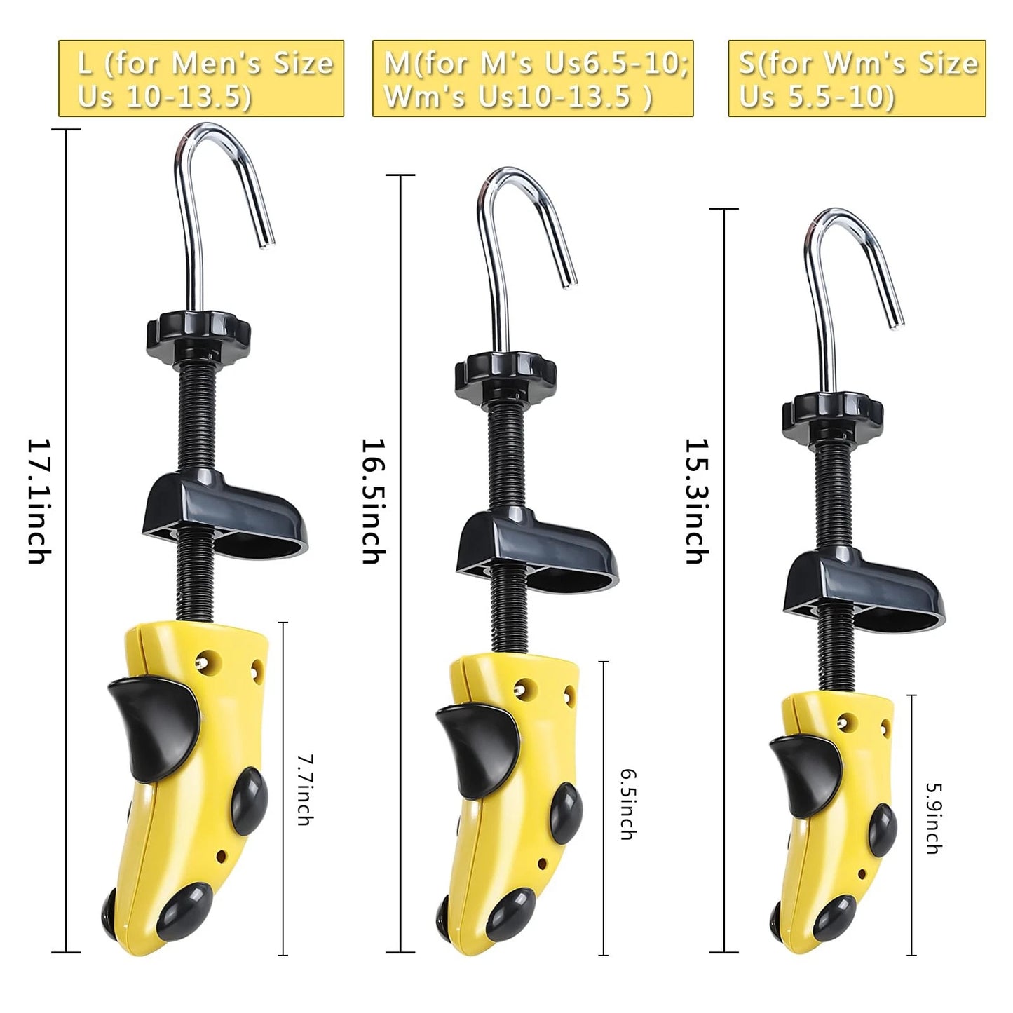 Msentuo Shoe Stretcher L (for Men's Size Us 10-13.5), Yellow
