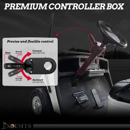 EXOEMTS Golf Cart Turn Signal Kit, 9-Pin Plug & Play black