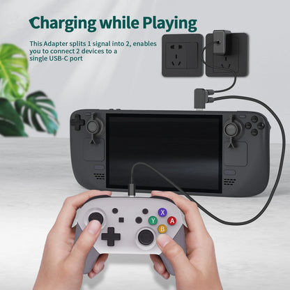Thumb Grip Cap Cover&Back Bracket & Type-C Adapter For Steam Deck/Switch/OLED c