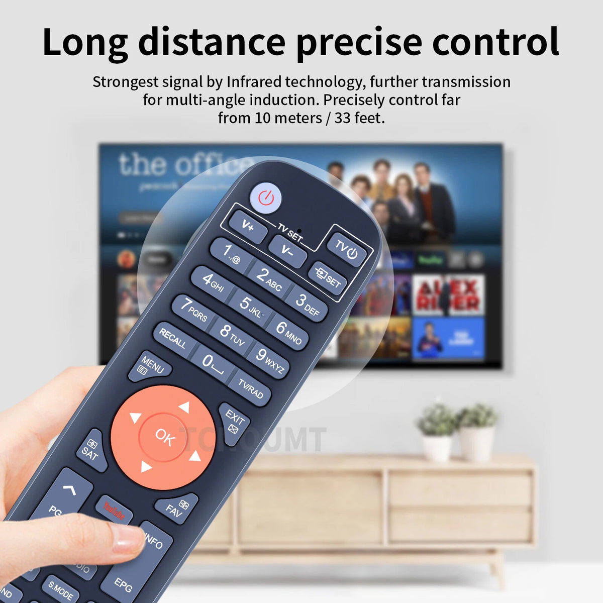 Remote Control For GTMEDIA V7Pro/V7TT/V8X/V8UHD/V9Prime TV Receiver