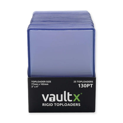 Vault X Toploaders 130pt (25 Pack), 3" x 4" Seamless Clear 25 Pack,