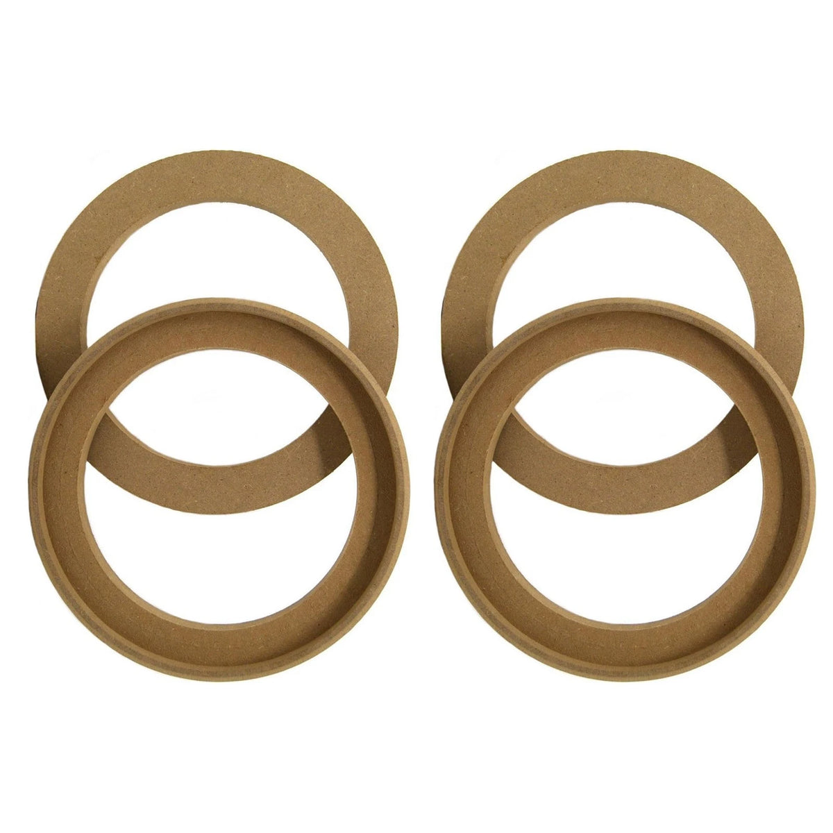 4Pcs Flush Mount 6.5" Speaker Rings MDF Car Audio Mounting Spacer Replacement