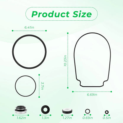 Seal Gasket Repair Kit Replacement for Pentair WhisperFlo 1 PCS, black