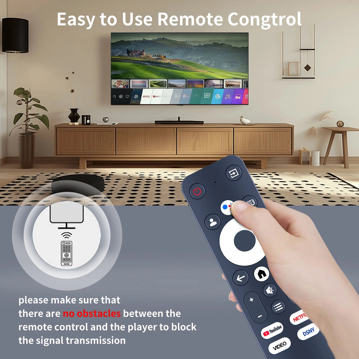 Voice Remote Control For PUTRIMS K12 4K Smart Projector