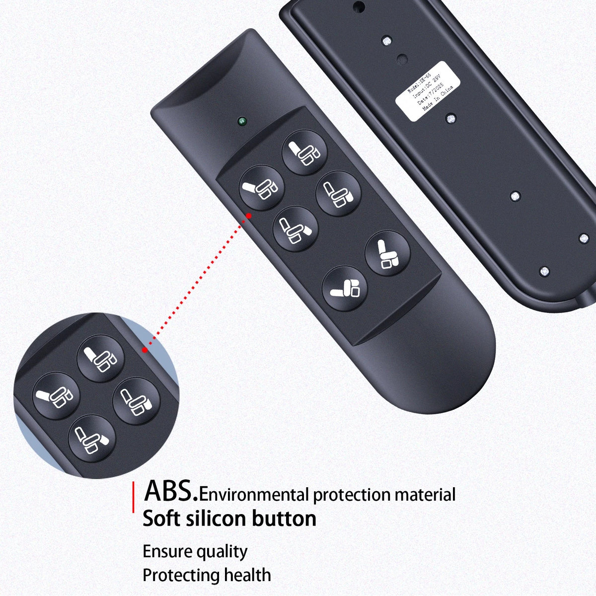 6 Button 5 Pin Prong Remote Handset Hand Control for Lift Chairs Power Recliners