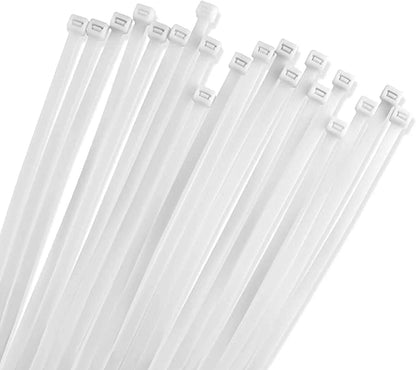 Zip Ties Assorted Sizes 400 Pack 12+8+6+4 Inch（400pack）, White