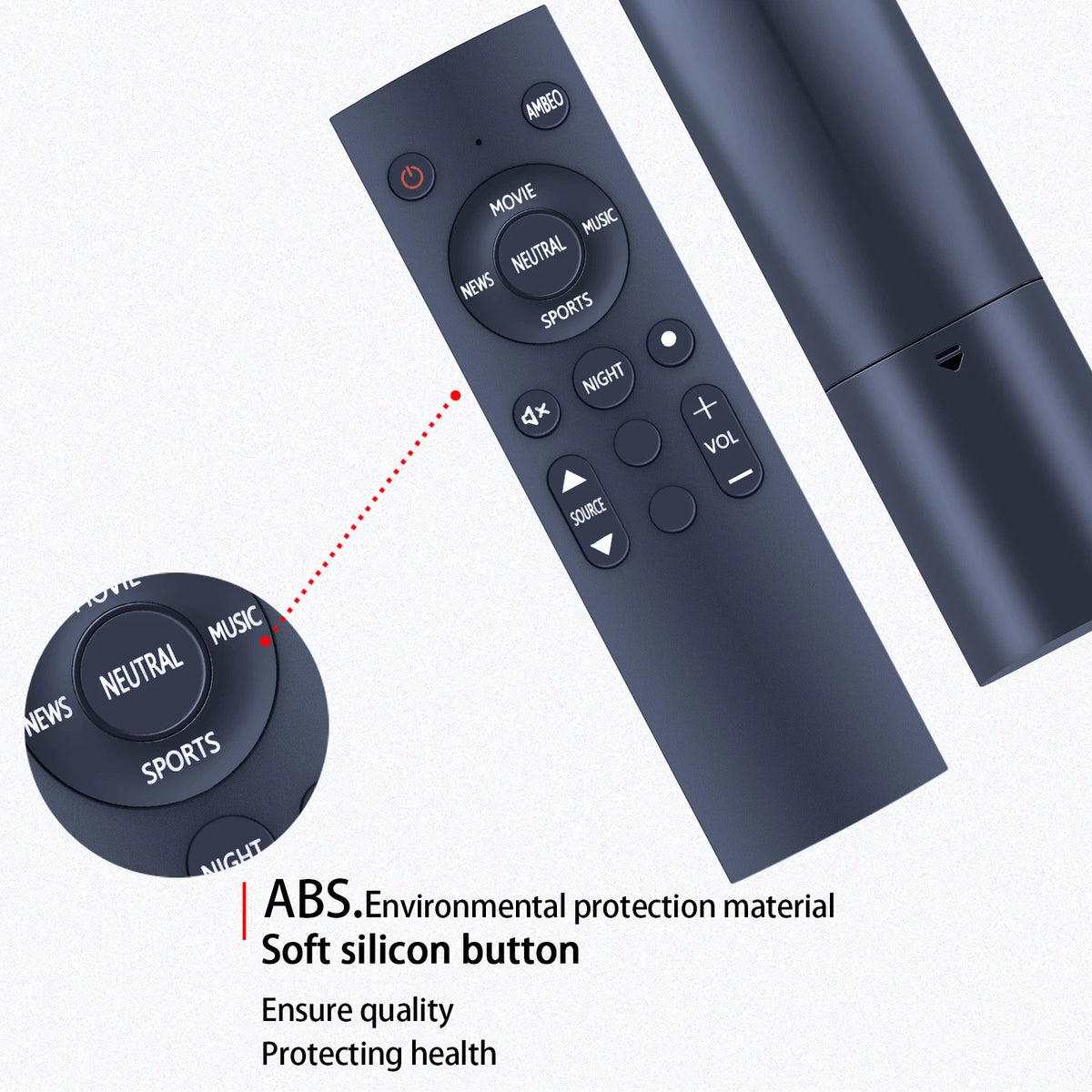 Remote Control Compatible only Sennheiser Ambeo Soundbar SB01