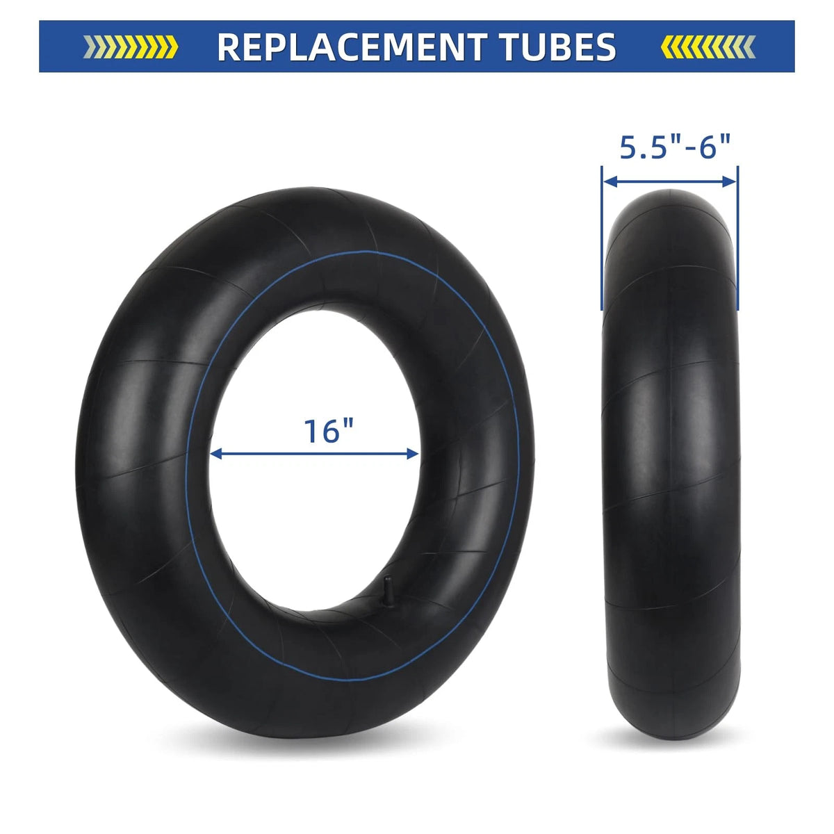 GICOOL 5.00/5.50/5.90/6.00-16 Butyl Inner Tubes, 5.00/5.50/5.90/6.00-16,TR15