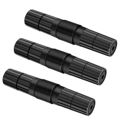 Black 3x RJ45 Outdoor Shielded Network Ethernet Cable Extender Coupler