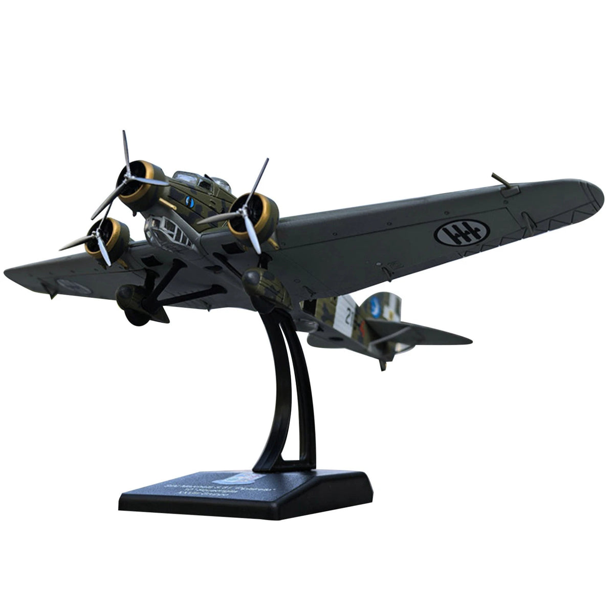 Durable 12cm Diecast Alloy 1/144 Scale WWII Italian Savoia-Marchetti S.81 Bomber