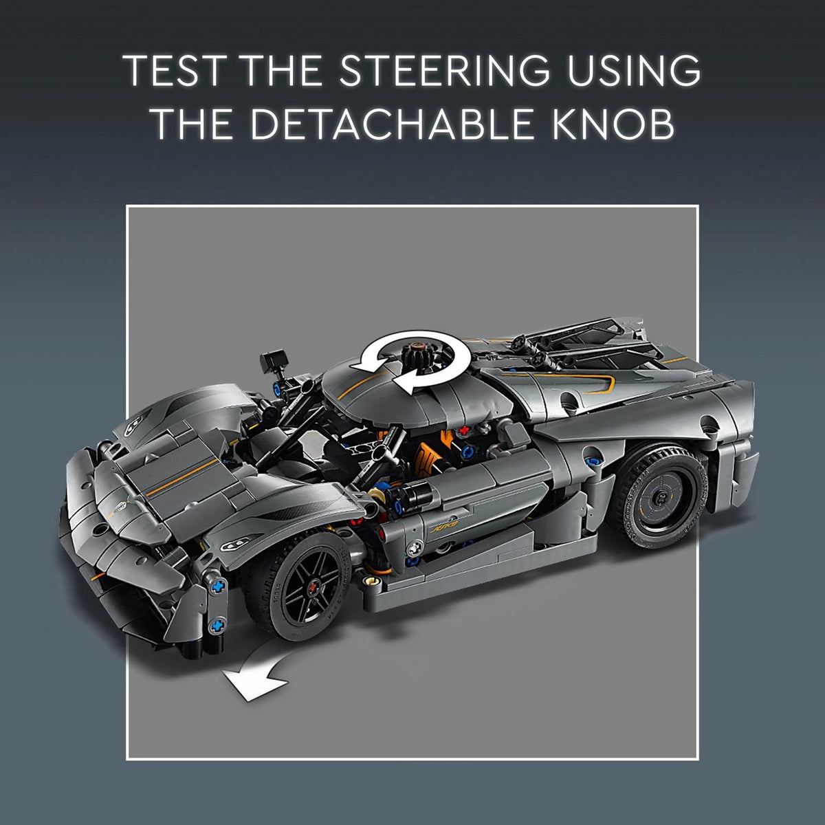 LEGO Technic Koenigsegg Jesko Absolut Grey Hypercar, Sports Car Multicolor