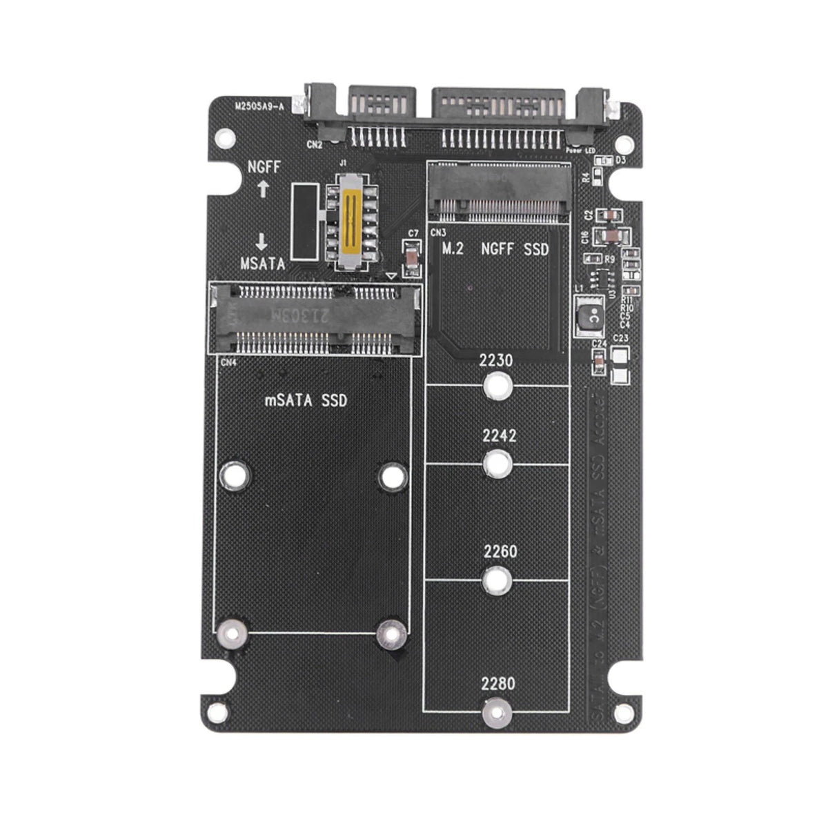 1 x Adapter Card 2 in 1 Converter Supports M.2 NGFF (B/B&M key), MSATA
