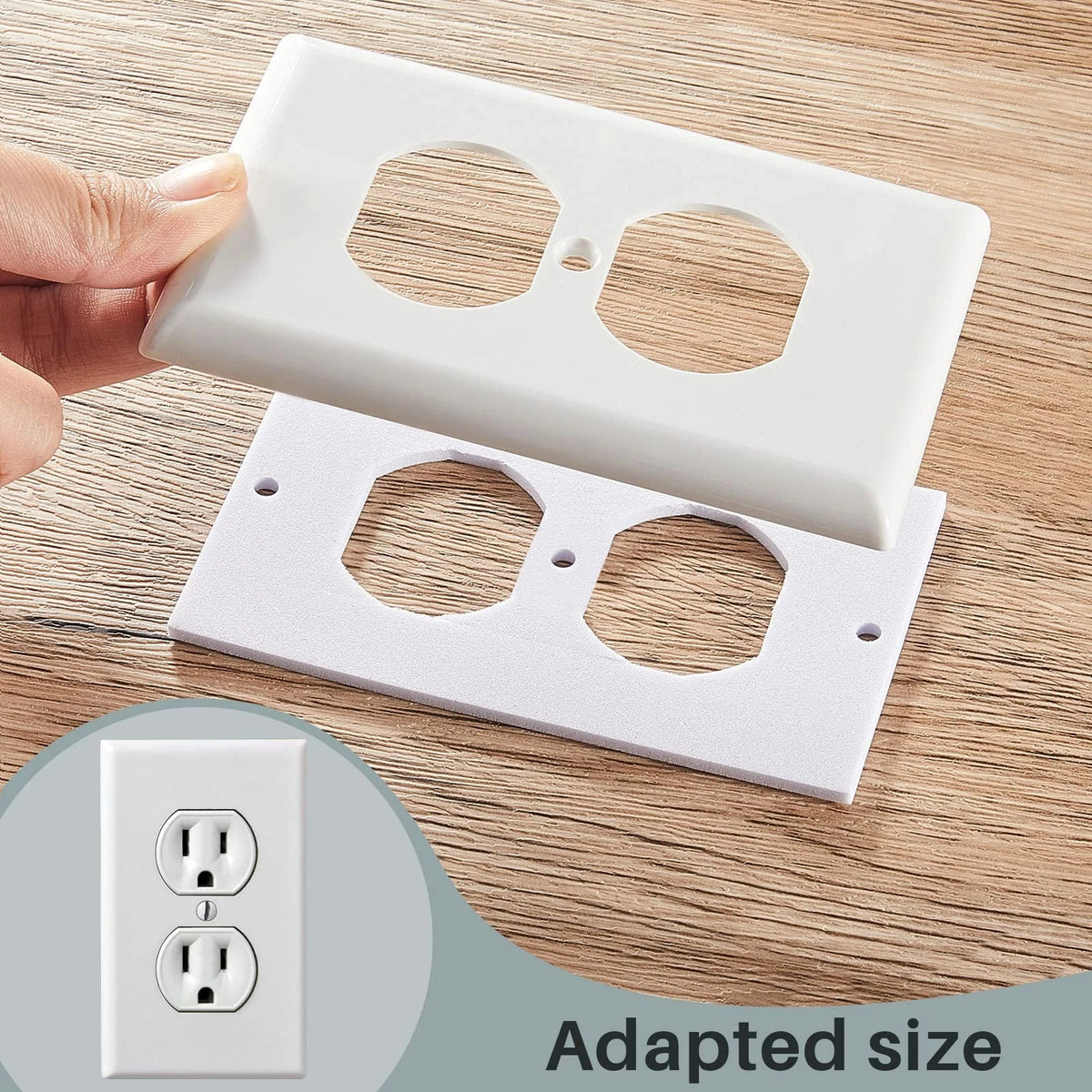 Tondiamo 30 Pcs Outlet Insulation and Draft Sealers Foam 2.5 x 4 Inch, White