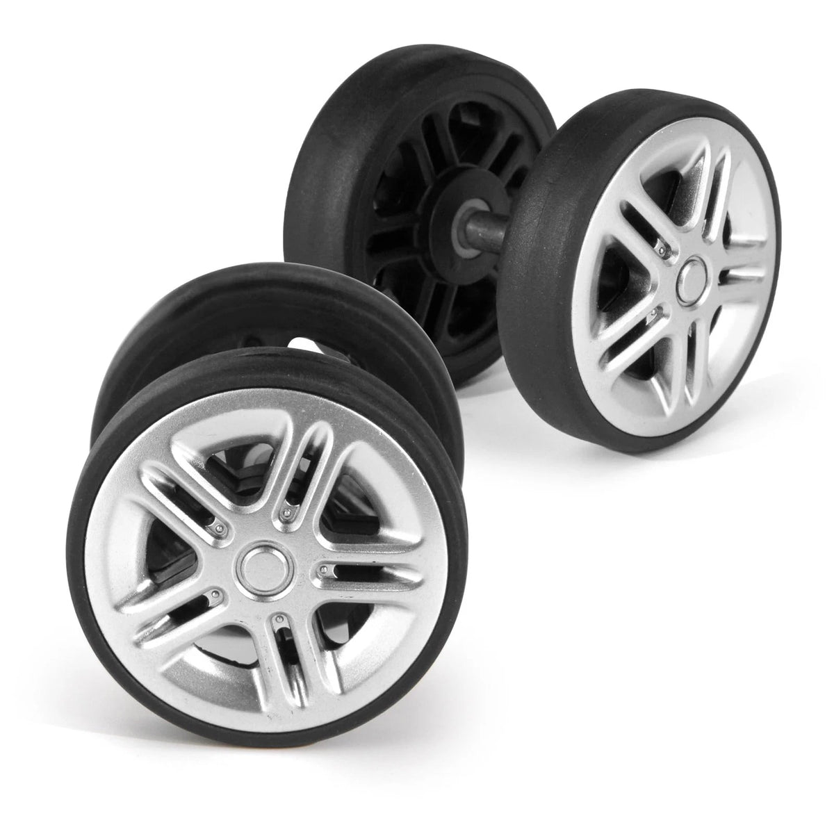 Zoofen 8 Pcs Luggage Replacement Wheels 50 x 12mm 50 x 12mm, Silver-Z12