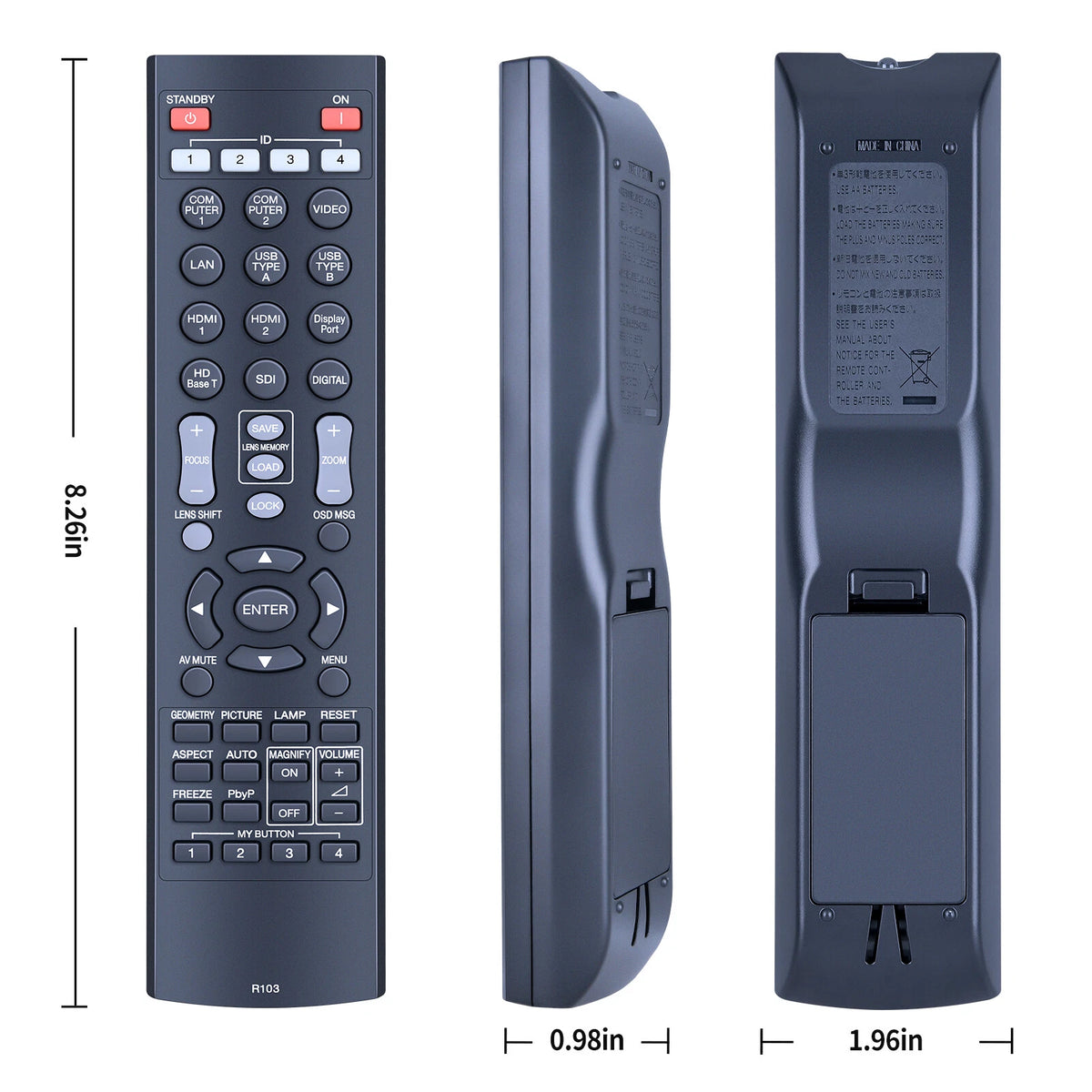 R103 Replacement Remote Control For Christie Maxell LWU720i LHD720i
