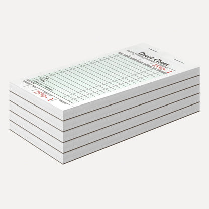 Adams Guest Check Pads, Single Part, Perforated, 3-2/5 x 6-3/4 Inches, White