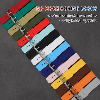 Rihahisy Silicone Watch Strap 12mm, 14mm, 16mm, 17mm, 18mm, 21mm, Orange