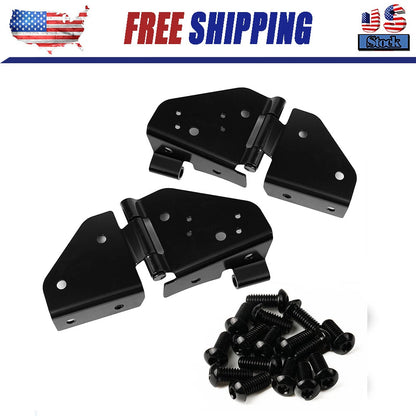 For Jeep Wrangler YJ CJ 76-95 Windshield Frame Hinges Hinge Pair Black
