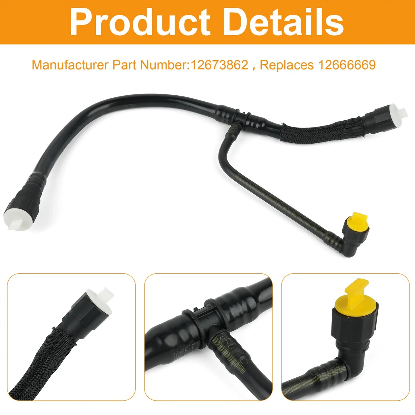 12673862 PCV Valve Tubing for 2016-24 Chevrolet Malibu, 2016-19 Chevrolet Cruze