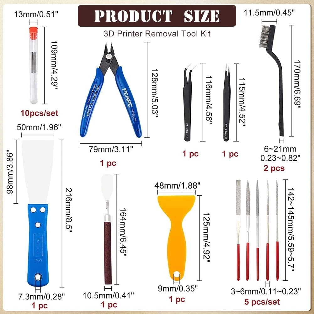 OLYCRAFT 23PCS 3D Printer Tool 3d Nozzle Cleaning Tools