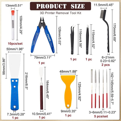 OLYCRAFT 23PCS 3D Printer Tool 3d Nozzle Cleaning Tools