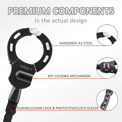 Scooter Locks Anti Theft,Bike Chain medium bike lock, scooter locks 9Ocm