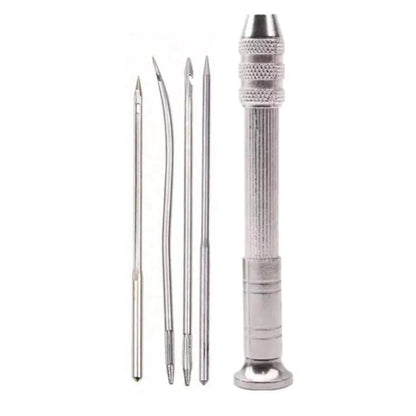 Leather Sewing Awl Set Shoes Repair Punch Stitching Needle Alloy+Copper
