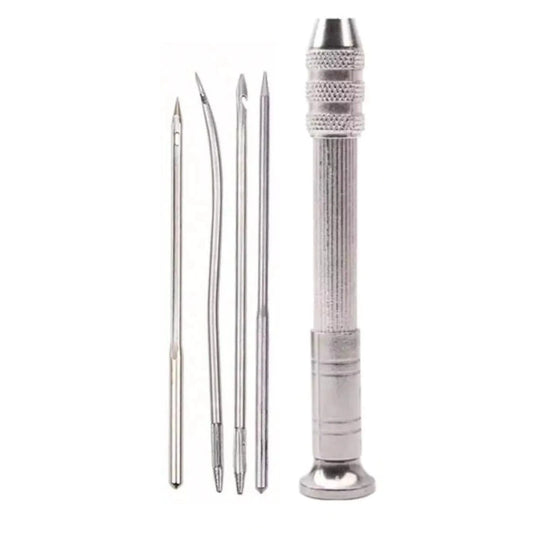 Leather Sewing Awl Set Shoes Repair Punch Stitching Needle Alloy+Copper