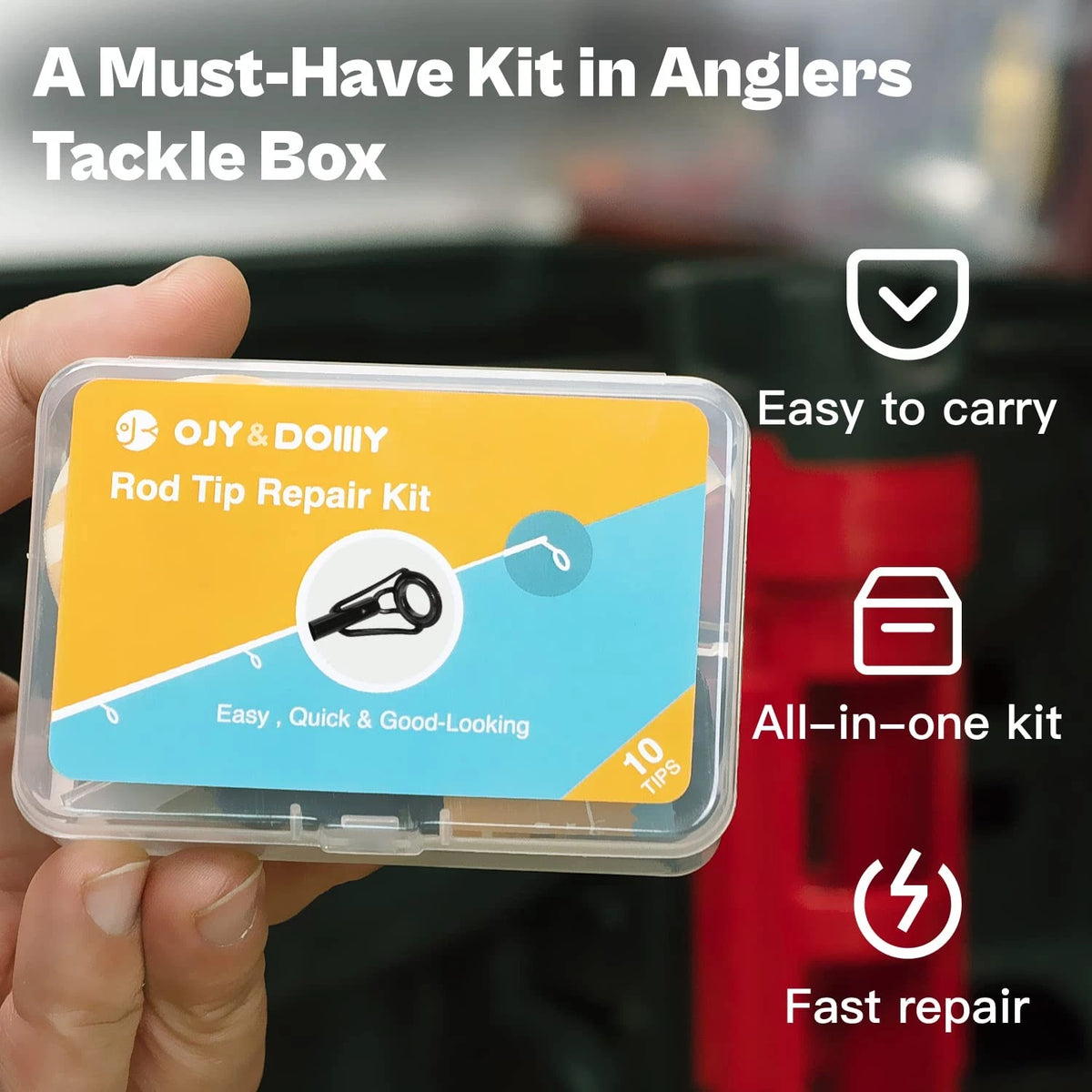 Fishing Rod Tip Repair Kit with Glue, Complete Large, Quick Fix