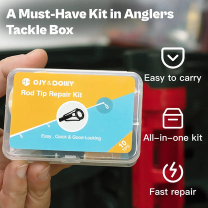 Fishing Rod Tip Repair Kit with Glue, Complete Large, Quick Fix