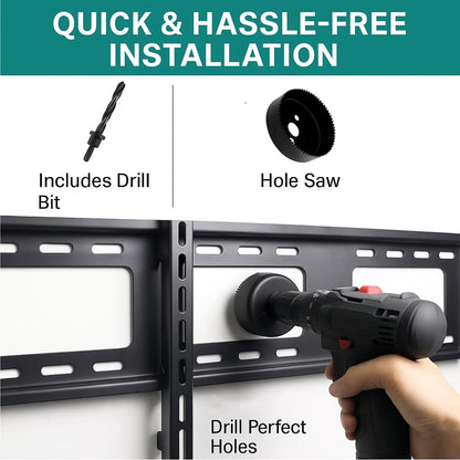 in-Wall Cable Management kit, Cord Hiding for Wall, Hide TV Wires When white