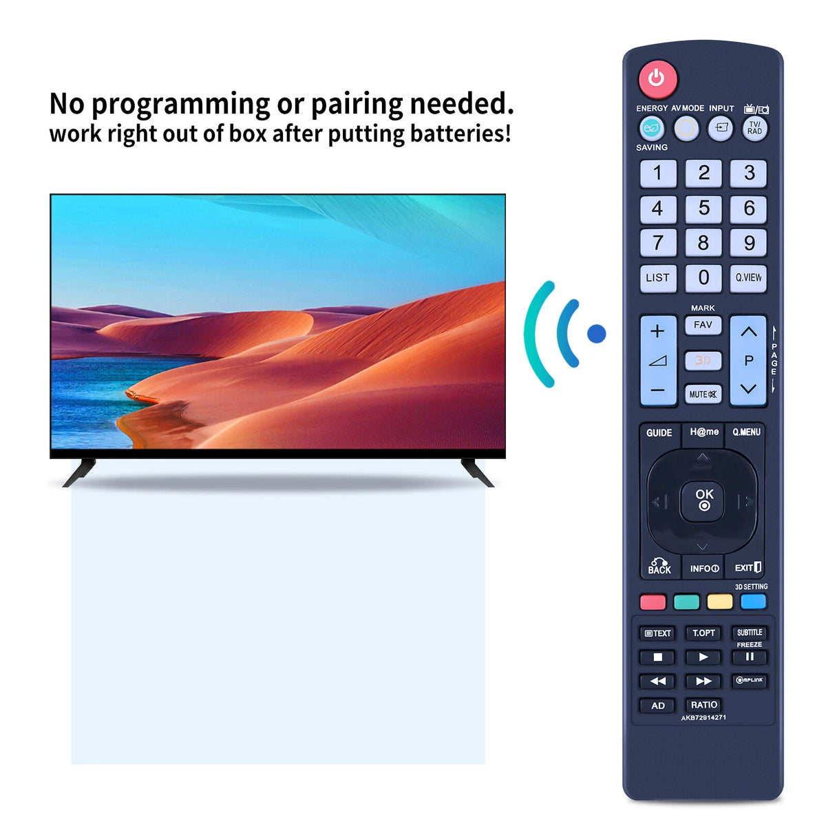 AKB72914271 Remote Control For LG TV 42PT25 50PV25 42PW35 50PW35 42PW45