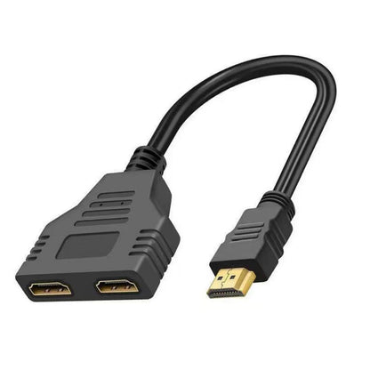 11.8 In HDMI Cable Adapter Male To Dual Female 2.0 Converter 1 in 2 out Splitter