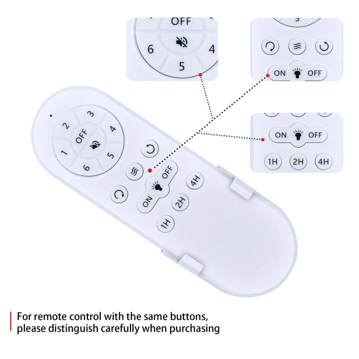 Remote Control For Roomratv 52 Inch Ceiling Fans with Lights 9002