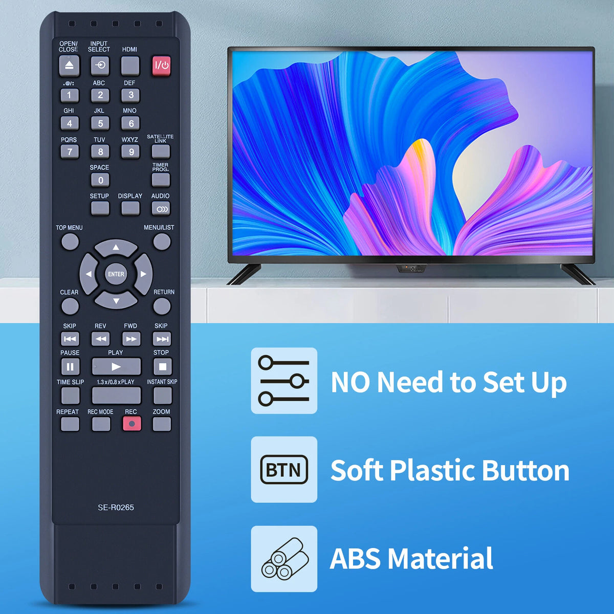 SE-R0265 Remote Control For Toshiba DVD Recorder D-R430 D-R420 D-KR40 D-R400