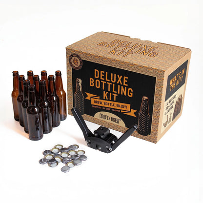 Deluxe Bottling Kit – Craft a Brew Homebrew Bottler 1 Gallon, Dark Brown