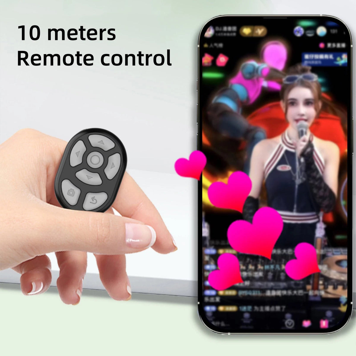 Mobile Phone Bluetooth Remoter Ring W/Charging Bin Efficient E-book Page Turner
