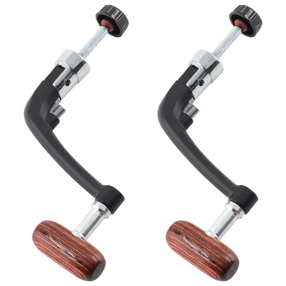 Jiozermi 2 Pcs Fishing Reel Power Handle, Rotary Small, Black