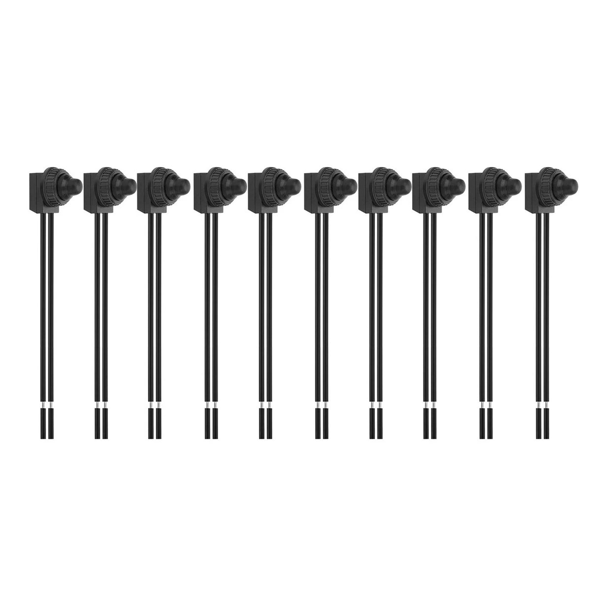 10x Waterproof Push Button Switch IP67 4.5" Cord for Outdoor Motorcycle Gear