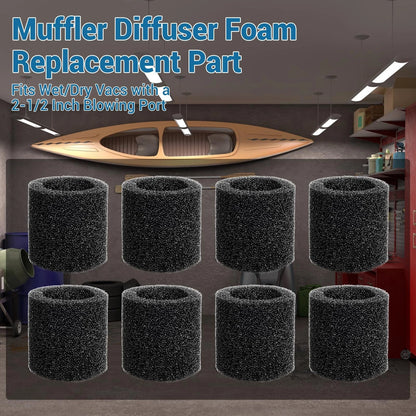 Bularie 8 Pcs Muffler Diffuser Foam Replacement Parts, Compatible with...