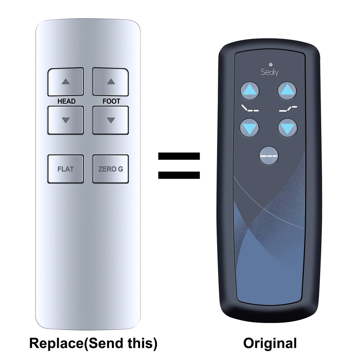 For Sealy EASE Replacement Remote Control RF358C JLDK.18.01.29 Adjustable Bed