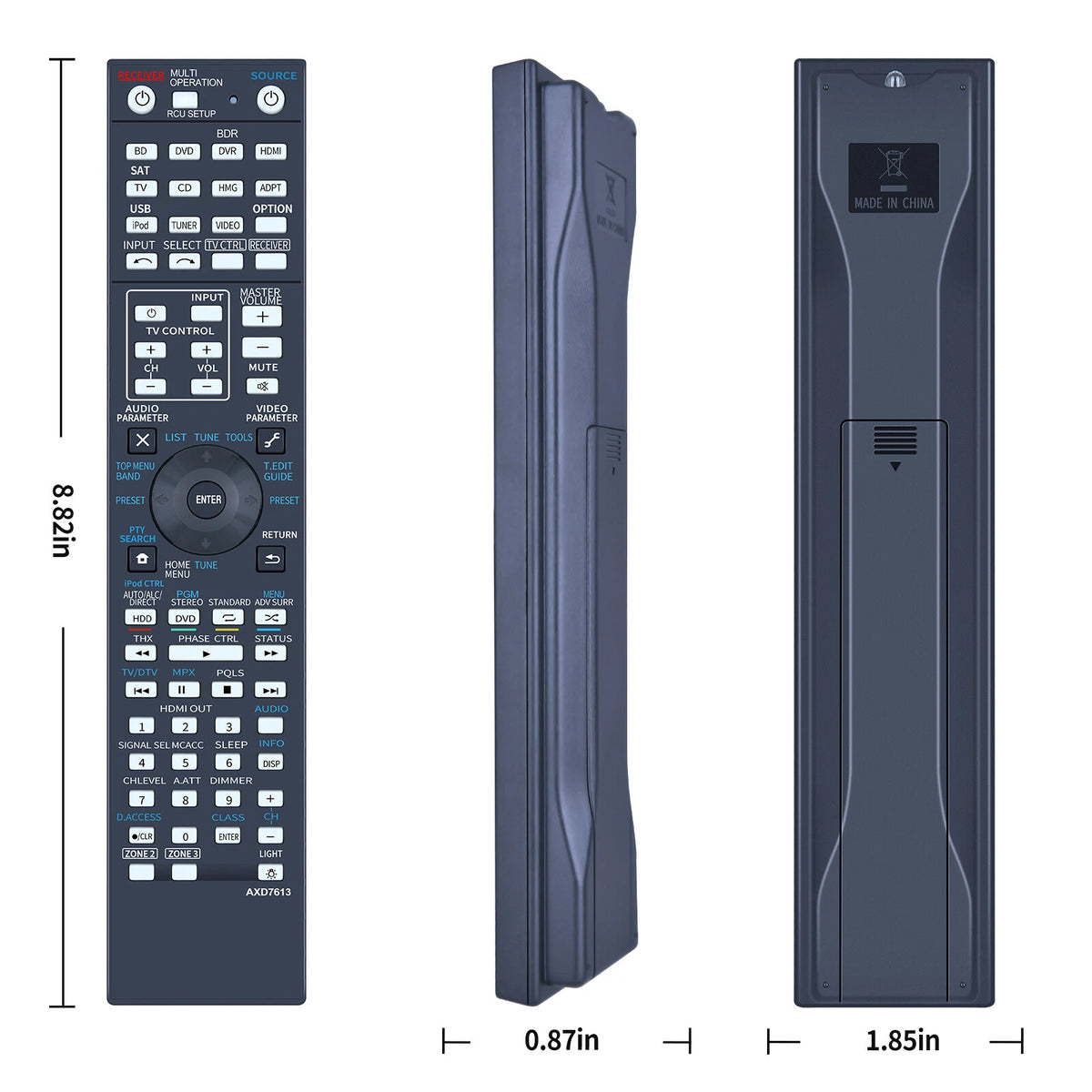 AXD7613 Remote Control For Pioneer AV Receiver SC-LX75 VSX-LX55