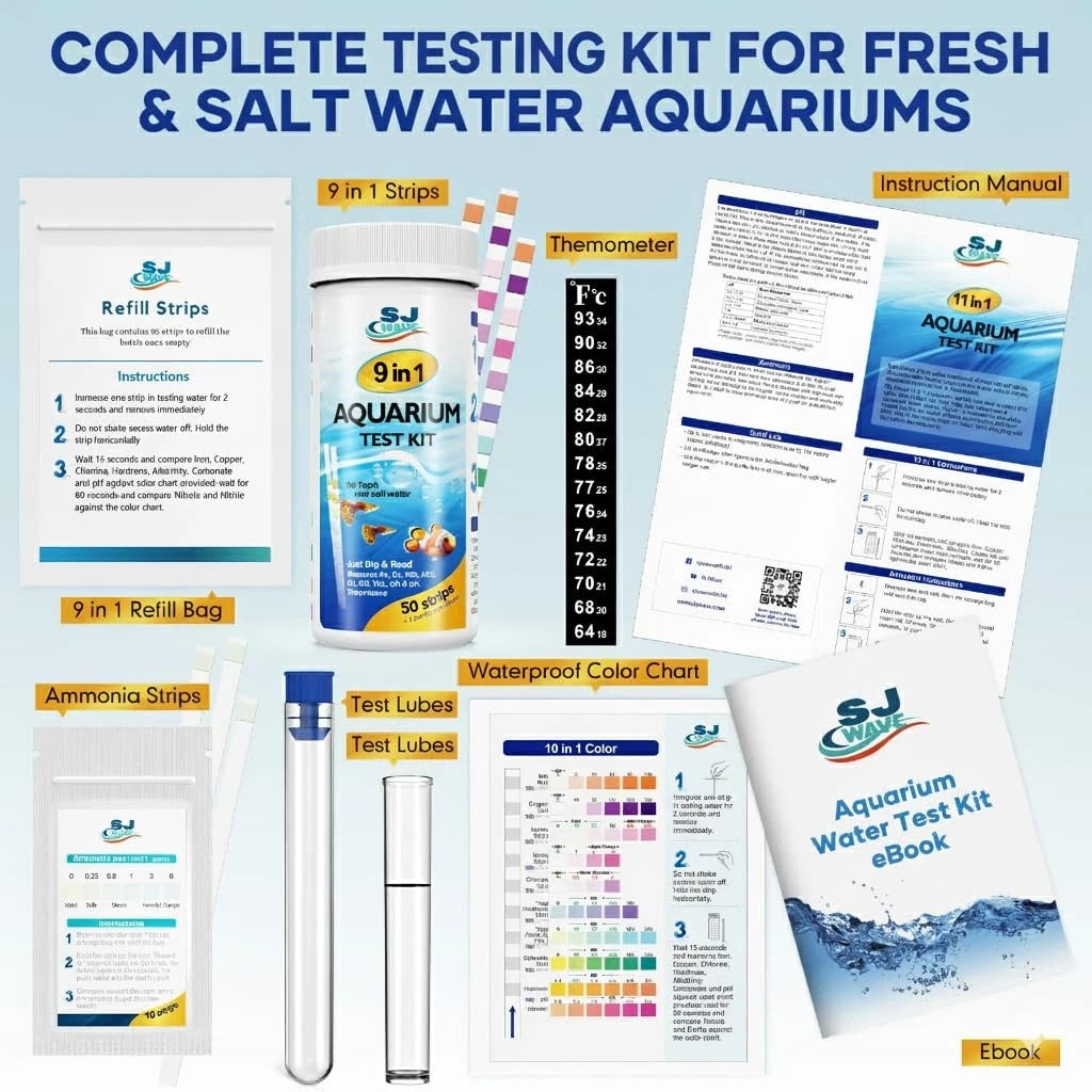 11 in 1 - Aquarium Test Strips | 950 Tests - 150 | Fish Tank...