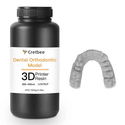 Cretbee Dental Orthodontic Model 3D Printer Resin Low 1000g, Light Grey