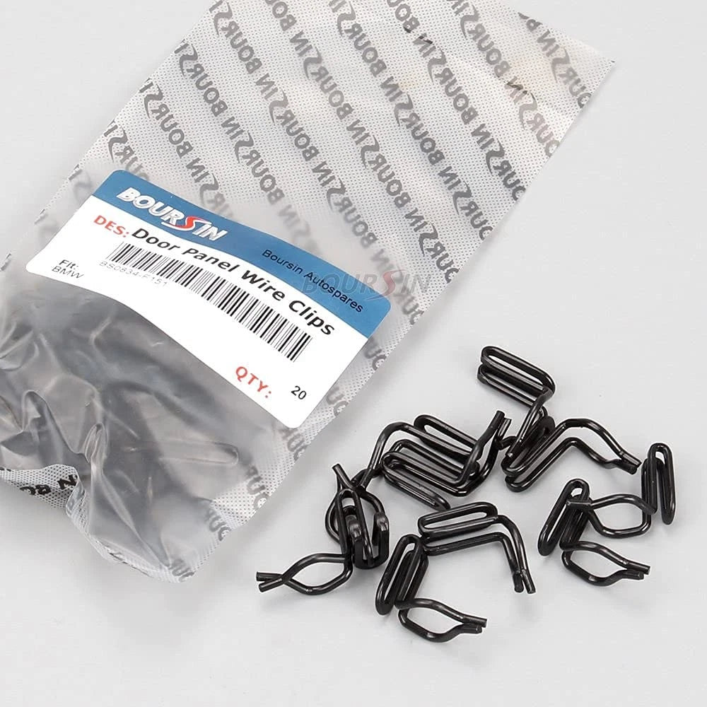 30Pcs Door Trim Panel Fasteners Retainer Clips Compatible with L= 7/8", Black