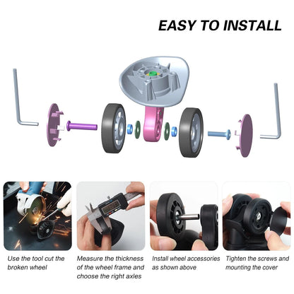 Luggage Wheels Replacement 55 * 11mm, Swivel 2.2 inches, 55mm/2.2inch -8PCS