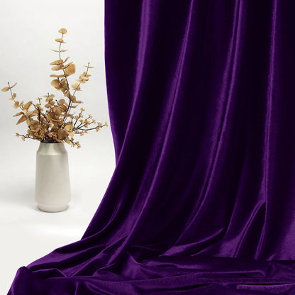 KKJIAF Dark Purple Stretch Velvet Fabric 60 Inch Wide, 1 1Yard,