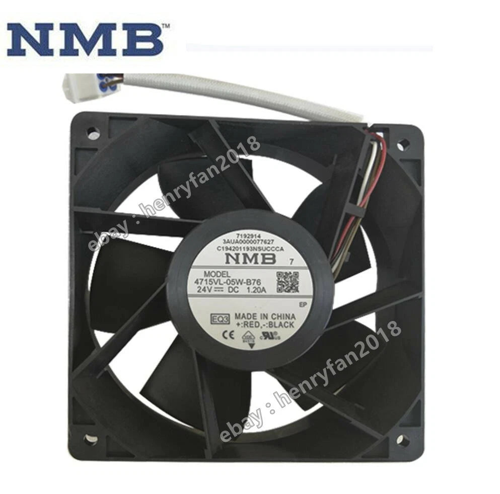NMB Fan 4715VL-05W-B76 DC24V 1.20A 120*120*38mm Cooling Fan Inverter Fan ACS880